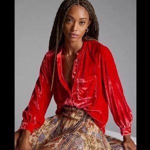 Red Velvet Pilcro button down. Bought at Anthropologie. Size S.